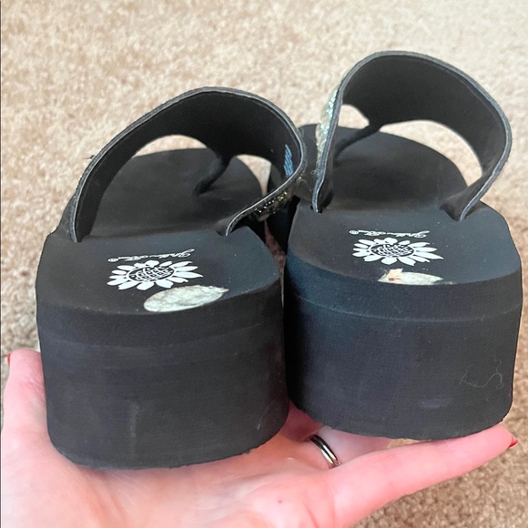 Yellow Box Bling Platform Sandals - Picture 5 of 8